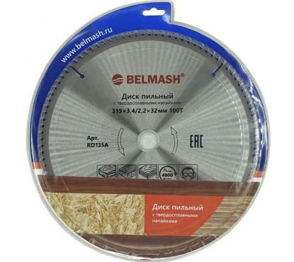 Диск пильный BELMASH 315x3,4/2,2x32/30; 100T