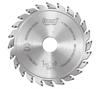 Регулируемый подрезной пильный диск Freud Li16M BB3 D100 B/b2,8-3,6 d22 Z12+12