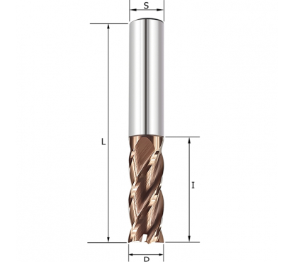 Фреза спиральная по стали Rotis Z2 D=6X18X50 143.0618001SL