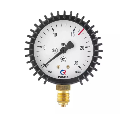 Манометр 25,0 МПа, ⌀63 мм, G1/4, углекислота