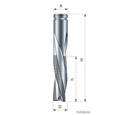 Черновая спиральная фреза Freud PI04MD ON3 d20 h85 H150 Z3