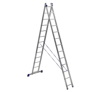 Лестница 2-х секционная алюминиевая 2*13