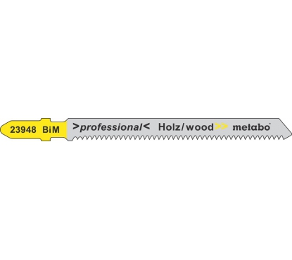 Пилки T101B по дереву Professional 25 шт. 75х2,5 мм; HCS; точный рез Metabo
