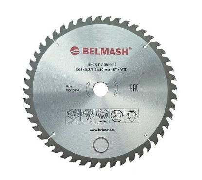 Диск пильный BELMASH 305x3,2/2,2x30 48T Диск пильный BELMASH 305x3,2/2,2x30 48T