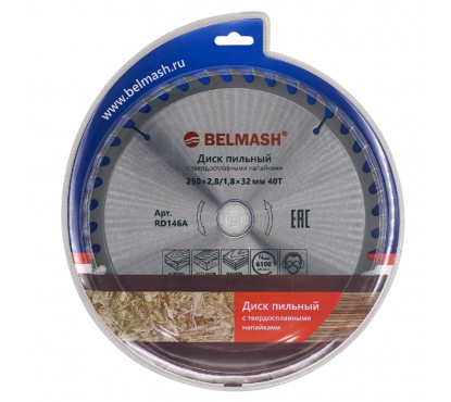 Диск пильный BELMASH 250x2,8/1,8x32/30; 40T