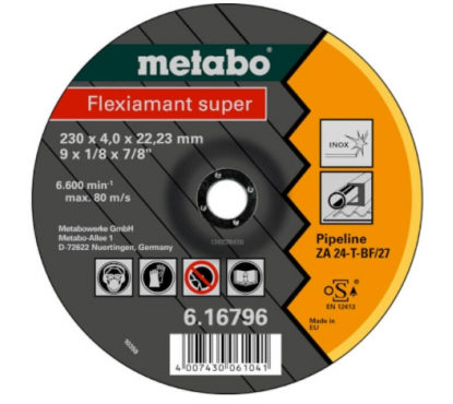 Круг обдирочный Flexiamant S 180x4,0 ZA24T Metabo 616795000