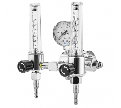 Регулятор расхода газа универсальный Сварог У-30/АР-40-Р-2 (манометр+2 расходомера), манометр с поверкой