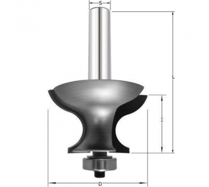 Фреза филёнка двойное скругление D=88.9x16x71 S=12 PROCUT