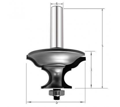 Фреза профильная для столешниц 2 D=51.2x27.6x80 S=12 PROCUT