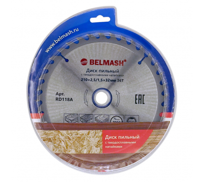 Диск пильный BELMASH 210x2,5/1,5x32/30; 36T