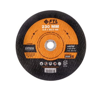 Круг отрезной по металлу FTL Express 230 х 2,5 х 22,2 мм A46TBF Круг отрезной по металлу FTL Express 230 х 2,5 х 22,2 мм A46TBF