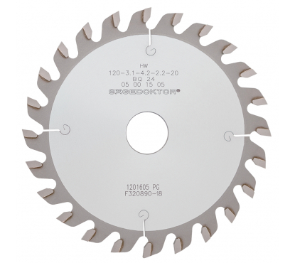 Диск пильный подрезной SAGEDOKTOR (D120 B2.8-3.6/2.2 d22 Z12+12 CA12) по ЛДСП, ДСтП, МДФ, HPL