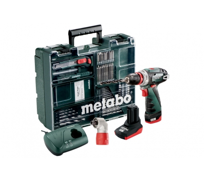 Аккумуляторный винтоверт Metabo PowerMaxx BS Quick Pro с набором оснастки 600157880