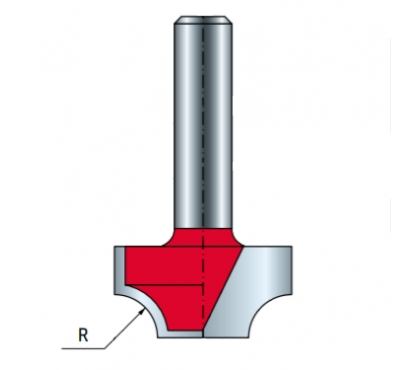 Фреза с вогнутым радиусом Freud D24,7 l12,7 L44,7 S8 R6 Z2