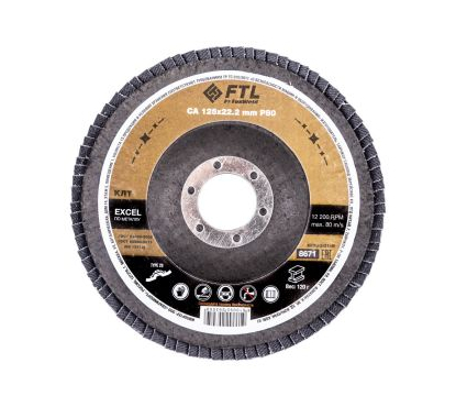 Круг лепестковый для шлифования по металлу FTL Excel 29 125 х 22,2 мм P80