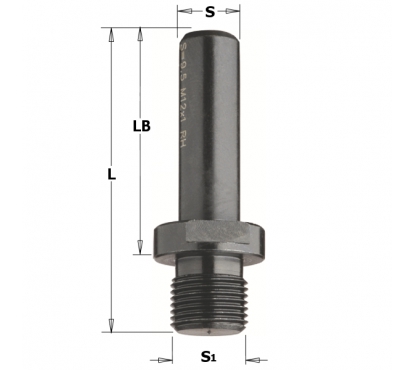 Державка СМТ для фрезы резьбовая M12x1 S=12 LB=40