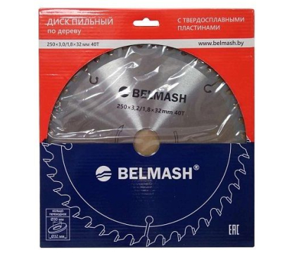Диск пильный BELMASH 250х3,2/1,8х32мм; 40Т Диск пильный BELMASH 250х3,2/1,8х32мм; 40Т
