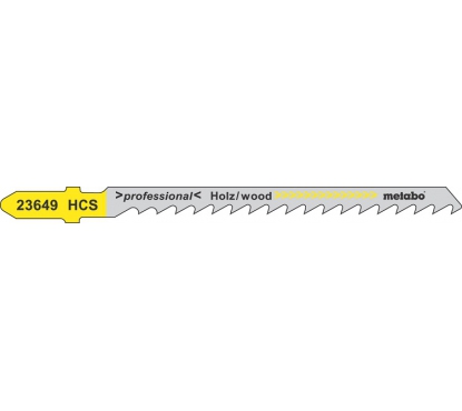 Пилки по дереву T344DP HCS, 106х4 мм, 5 шт. Metabo