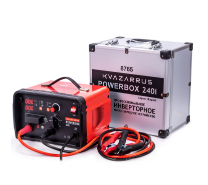 Инверторное пуско-зарядное устройство FoxWeld KVAZARRUS PowerBox 240i таймер алюминиевый кейс