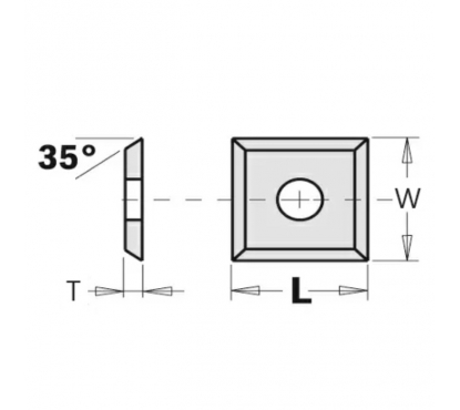 Нож твердосплавный CMT 14.0x14.0x2.0 R05 KCR08 CTK SC