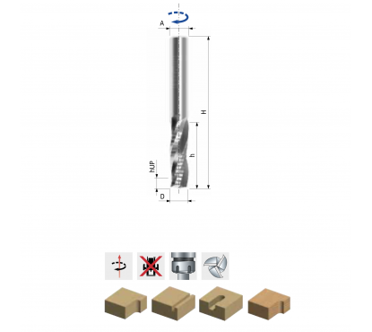 Черновая спиральная фреза Freud SCH3URN550R (D20 h85 H150 A20 Z3)