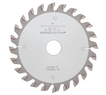 Диск пильный подрезной SAGEDOKTOR (D120 B3.1-4.3/2.2 d20 Z24 BQ5) по ЛДСП, ДСтП, МДФ, HPL