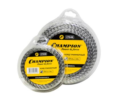 Корд трим.CHAMPION Tri-twist 2.7мм*60м (витой треугольник) Корд трим.CHAMPION Tri-twist 2.7мм*60м (витой треугольник)