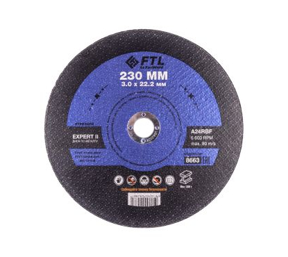 Круг отрезной по металлу FTL Expert II 230 х 3 х 22,2 мм A24RBF