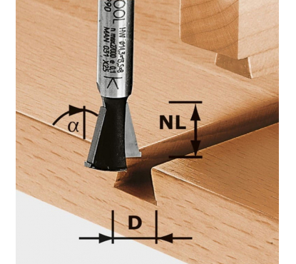 Фреза ласточкин хвост FESTOOL HS S8 D13.8/13.5/15°