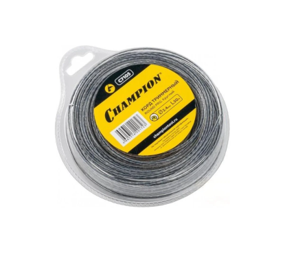 Корд триммерный CHAMPION Round PRO 2.4мм, 50м, круглый 2к C7105 Корд триммерный CHAMPION Round PRO 2.4мм, 50м, круглый 2к C7105