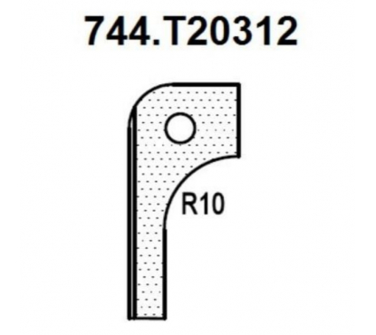 Нож радиусный R10 (T20312) для 1473222212 Rotis 744.T20312