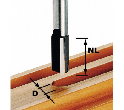 Фреза для выборки V- образного паза HS с хвостовиком 8 мм FESTOOL HW D16/30