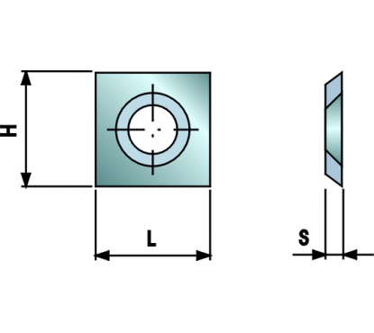 Сменный нож Freud 14x14x1,2 Z=4 уг.40° RG01M для фрезы (универсальный)