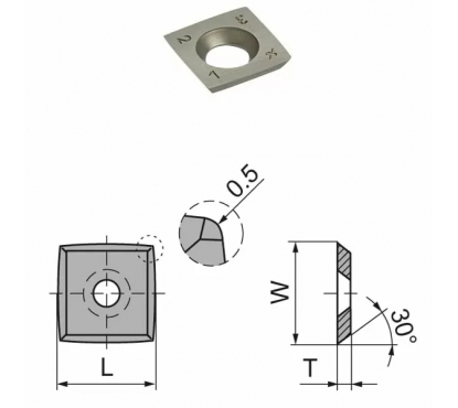 Нож поворотный Ceratizit 15.0x15.0x2.5 R95 R05 CTOPP10 CTK SC