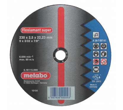 Круг отрезной Metabo саталь Flexiamant S 230x2,5 изогн А36Т