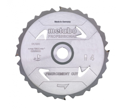 Диск пильный 160x20 4DFZ 5° Metabo FibercementCutProf 628287000