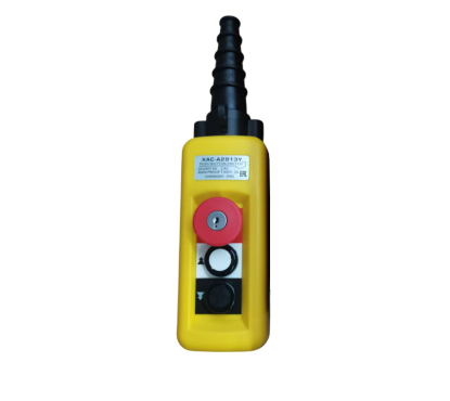 Пульт управления XAC-A2913Y для тали (2 кнопки, 2 скорости, ключ-марка, стоп, IP65, 380В)