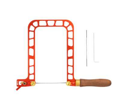 Пила лобзиковая ручная с полотном 130мм / глубиной 200мм. Алюминиевая рамка, деревянная рукоятка	