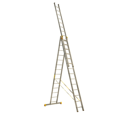 Лестница 3-х секционная алюминиевая 3*14