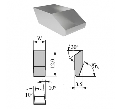 Зубья для пильных дисков Ceratizit 10975-12.0x8.0x3.5 TS90 HC10