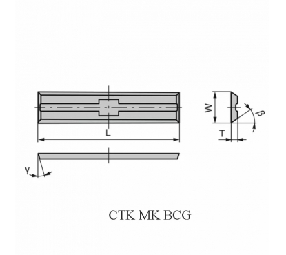 Нож поворотный Ceratizit 20.0x5.5x1.1 BCG KCR08 CTK MK