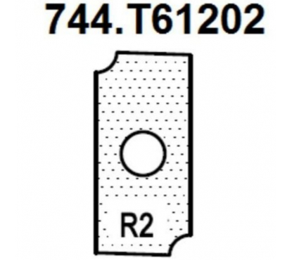 Нож внутренний радиус R2 (T61202) для 1472516512 Rotis 744.T61202