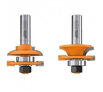 Комплект концевых фрез CMT D=44,4 S=8,0 R=8,00 (2шт) для мебельной обвязки