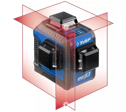 Линейный лазерный нивелир ЗУБР Крест-3D
