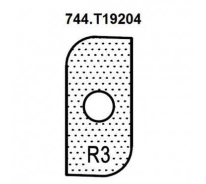 Нож внешний радиус R3 (T19204) для 1472516512 Rotis 744.T19204