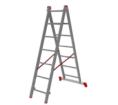 Лестница 2-х секционная алюминиевая 2*7