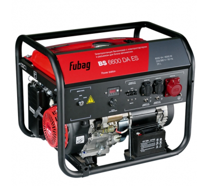 Бензиновый электрогенератор с электростартером и коннектором автоматики FUBAG BS 6600 DA ES