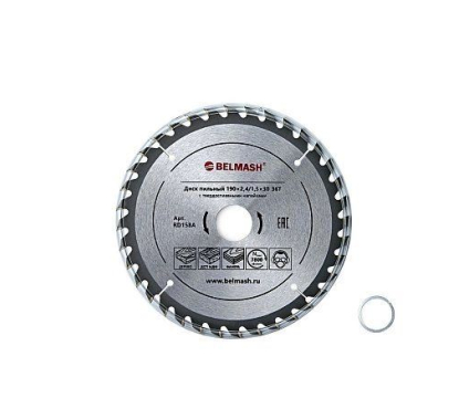 Диск пильный BELMASH 190×2,4/1,5×30 36Т Диск пильный BELMASH 190×2,4/1,5×30 36Т