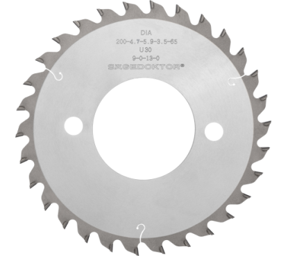 Пила алмазная подрезная SÄGEDOKTOR 200x3.9-5.1x3.0x50x30Z KON-U PCD DiaGrade Hdl=6.0 Pinholes 2x7x80