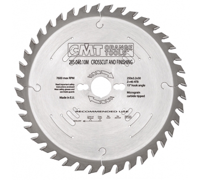 Пильный диск СМТ 260x30x2,5/1,8 -5° 10° ATB Z=60 для фанеры, МДФ, ДСП и OSB, читые края